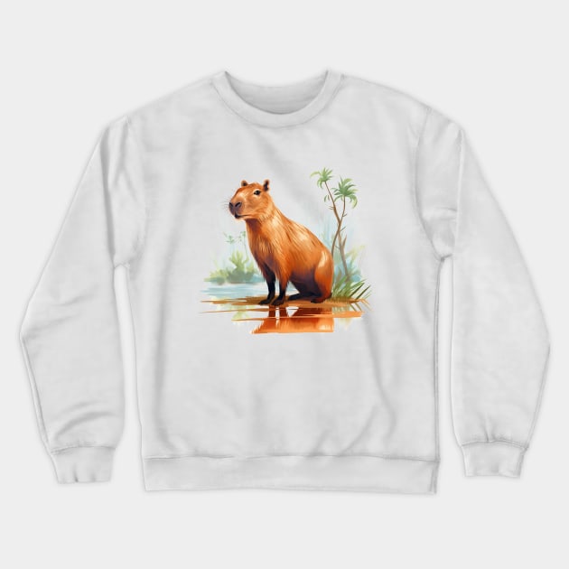 I Love Capybaras Crewneck Sweatshirt by zooleisurelife